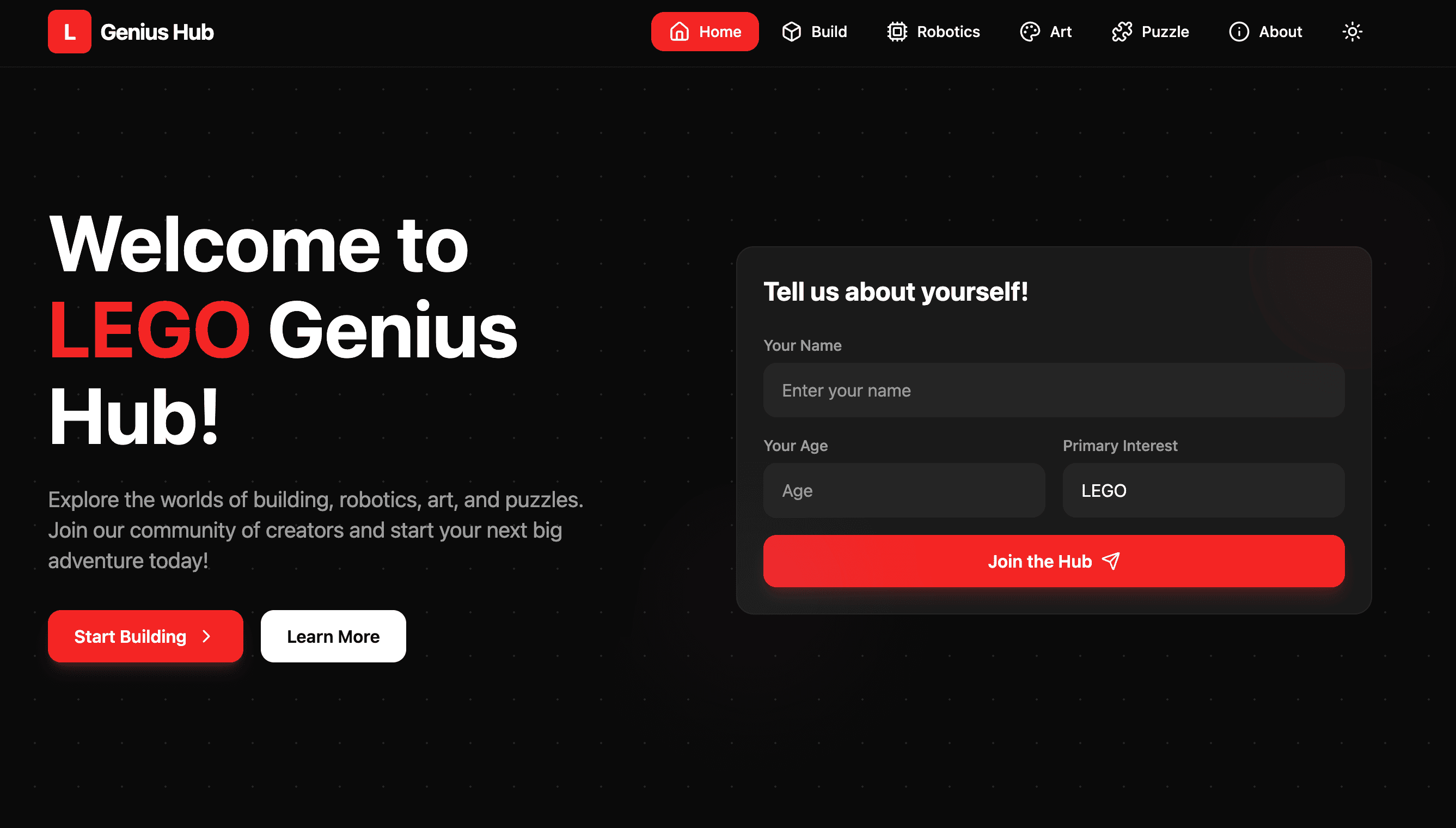 Lego Genius Hub — Devansshi
